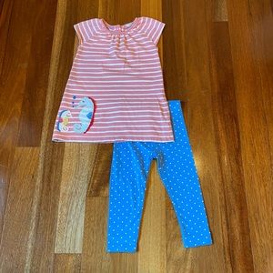 Baby Boden Seahorse Tunic and Leggings, Size 18-24 months